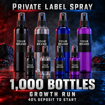 1000 Custom Private-Label Pro Numb Spray Bottles — 40% Deposit