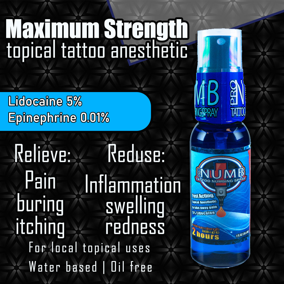Cosmic Maximum Strength Numbing Spray Makes For A Painless Tattoo – SD  Tattoo Supply