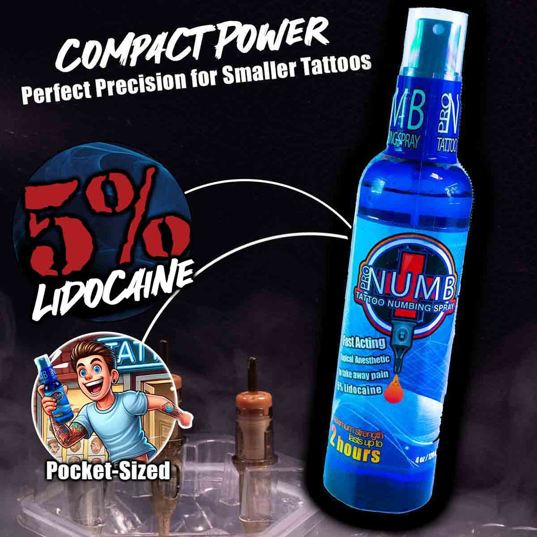 Pro Numb Tattoo Numbing Spray 4oz Single Bottle