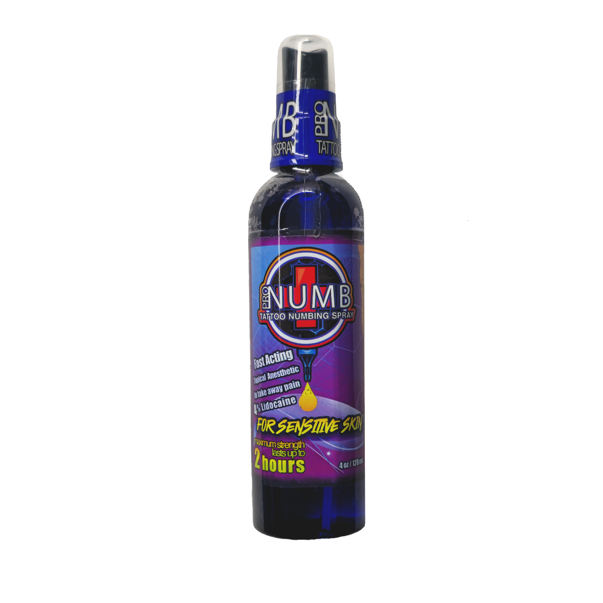 (Sensitive skin) Pro Numb Tattoo Numbing Spray 4oz Single Bottle